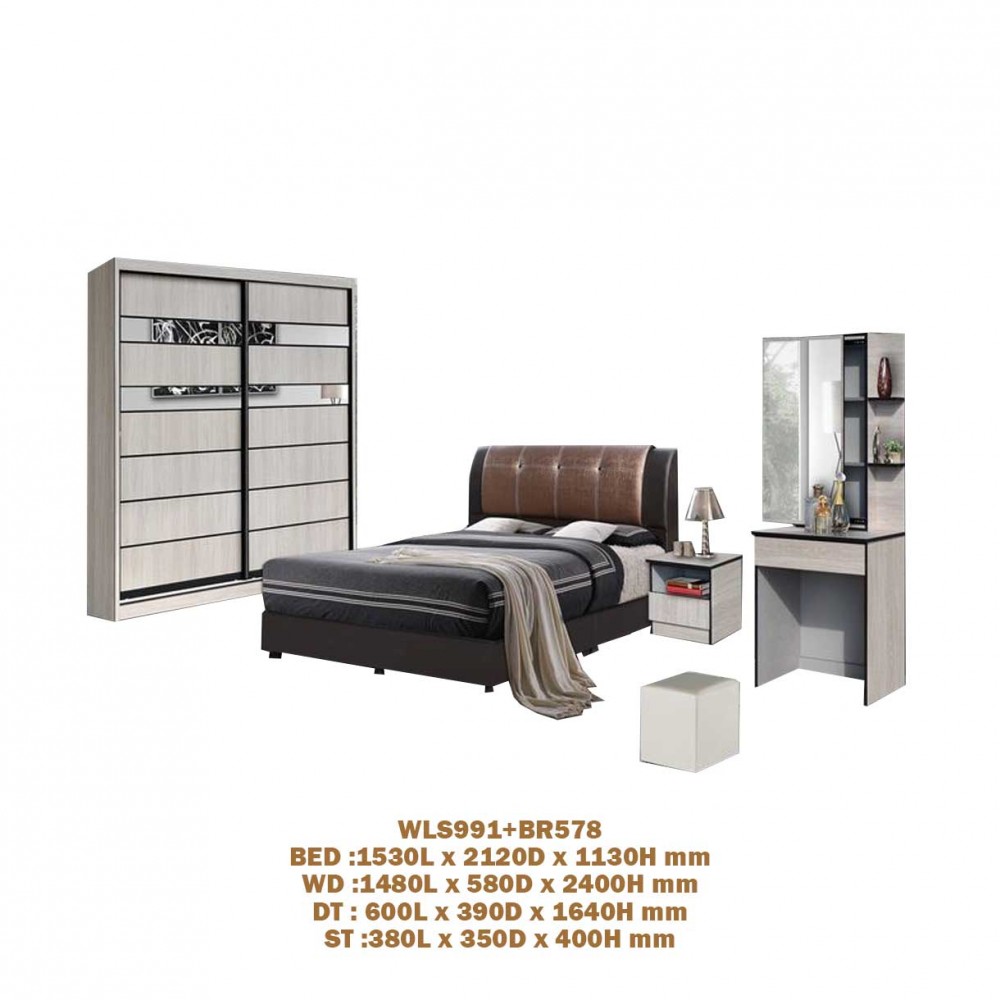 BEDROOM SET WLS991+BR578