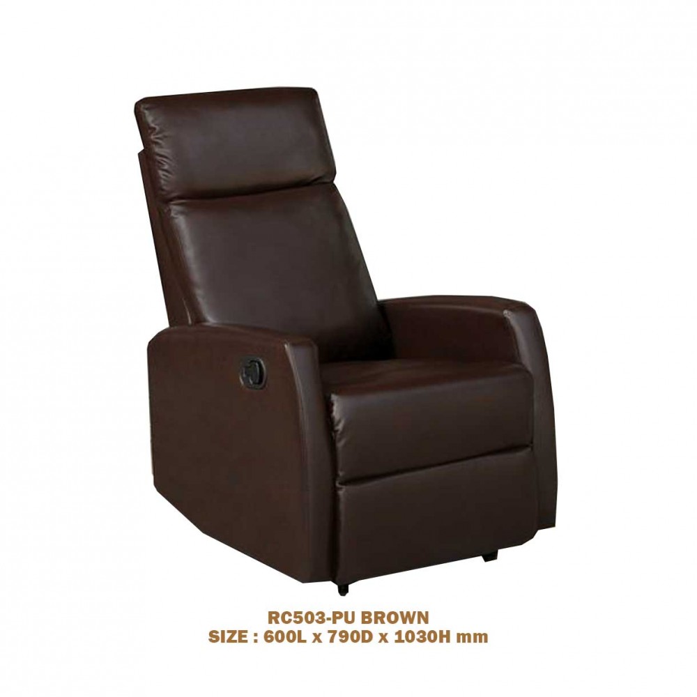 SINGLE RECLINER CHAIR  RC503-PU-BR